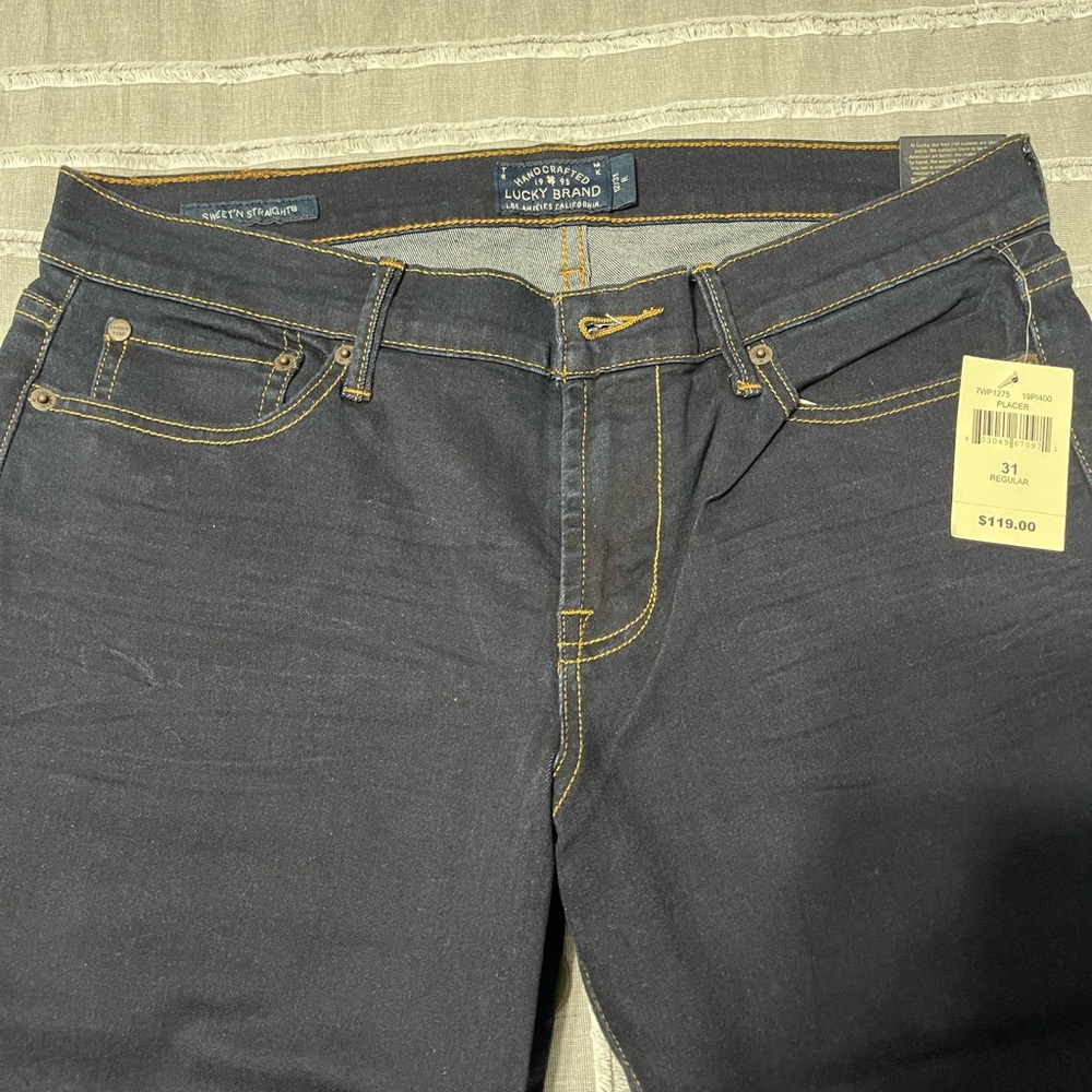 Lucky Brand Sweet n Straight Stretch jeans.